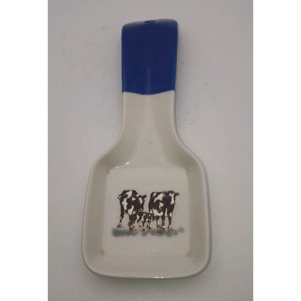 Vintage Otagiri Cow Spoon Rest Edith Collection Embossed Design